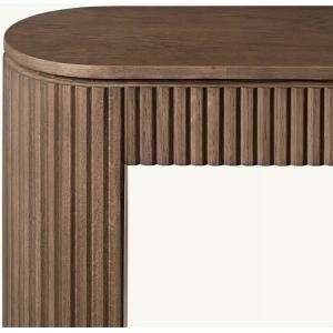 Modern Bedroom Walnut Console Table With Roller Shutter Door Cabinet
