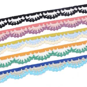 KJ20058 Colorful Shell 3cm Embroidery Lace Trim