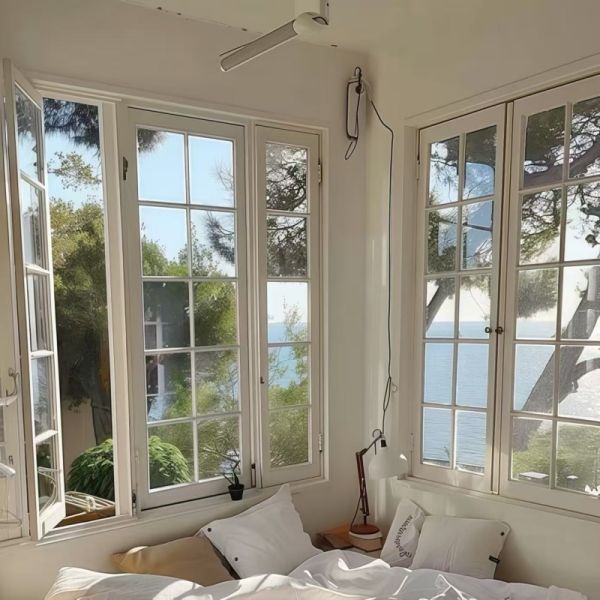 High-Performance Aluminum Casement Window with 0.26 U-Factor Thermal Insulation Level 8 Air Tightness and Level 6 Water Tightness