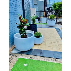 Powder Coated Finish Fiber Clay Planters Fibre Clay Flower Pots