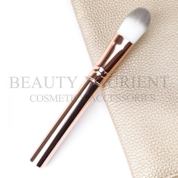 Customized Face Foundation Single Makeup Brush With Plastic Handle Soft PBT Hair
