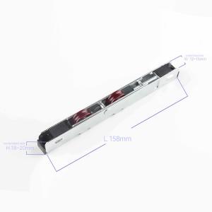 China 12mm Width Adjustable Door Double Roller Nylon Wheel Groove Roller Door Flat Roller on sale