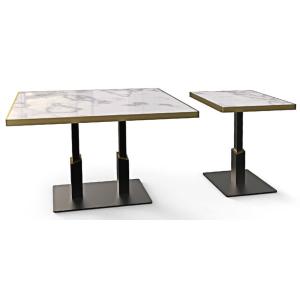 Professional Square Dining Table Legs Sandy Texture Metal Table base Custom Made