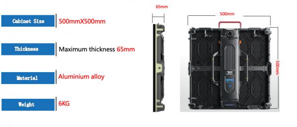 2.6mm 4.81mm Indoor LED Screen Rental Background Video Wall Panel