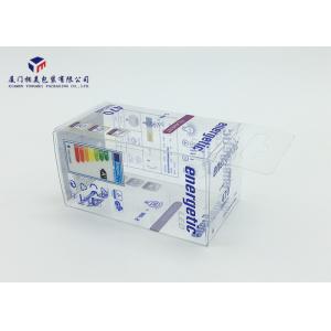 Rectangle PET Clear Plastic Box Packaging Hang Strip On Top Easily Assemble