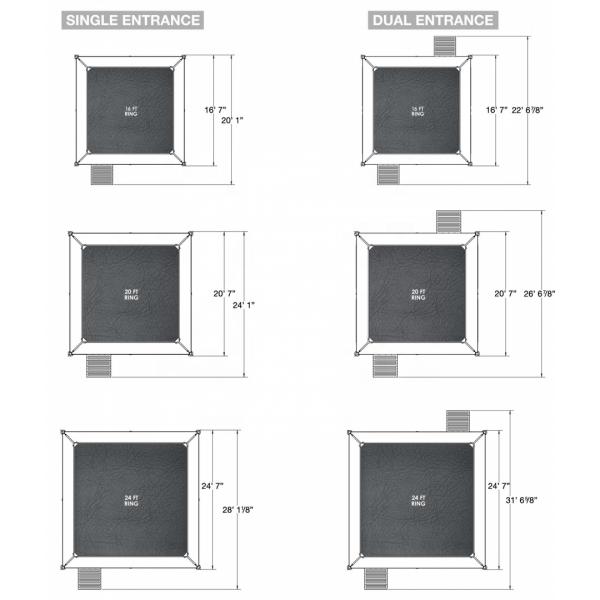 1.52m Width Boxing Fighting Ring Accessories Taekwondo Boxing Canvas Floor