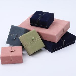 Multi Function Custom Branded Velvet Jewellery Case Packaging With Button