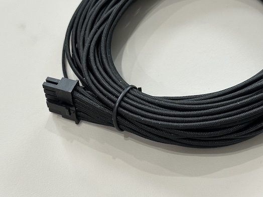 Custom PSU power connector cable, 8 pin male female wire harness, sleeved electrical terminals, server GPU transmission, high current electronic