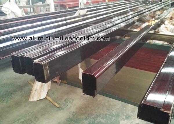 Extruded Aluminum Hex / Round / Oval Tube With Wood Grain Effect