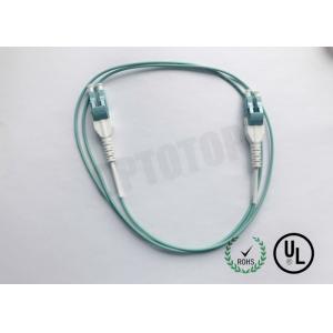 Uniboot LC Connector Fiber Patch Cord , Multimode Patch Cord Green Jacket