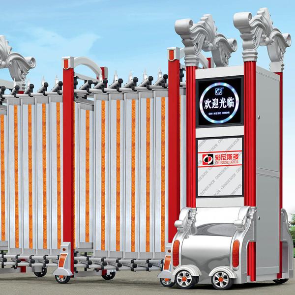 Customize Aluminum Automatic Retractable Gate Motor Barrier Telescopic Sliding