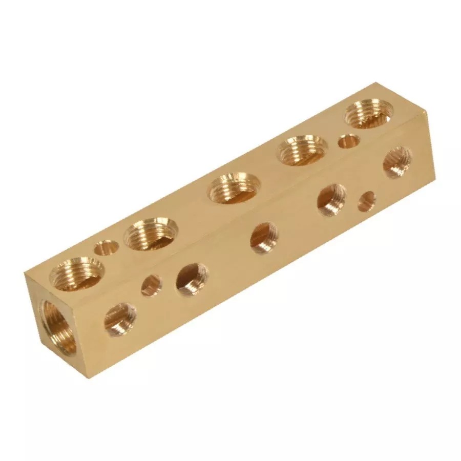 Customized Female 3/4" BSP Brass Water Manifold with 3 x 1/2" Inlets and +/-0