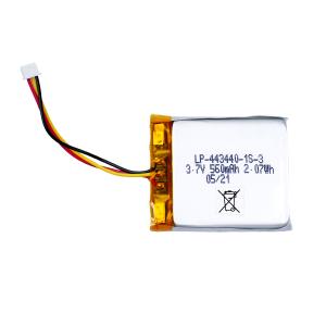 560mAh 3.7V Li Polymer Battery Pack LP-443440-1S-3M For Power Tools