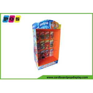 Portable Retail Cardboard Power Wing Display Stand With Metal Pegs For Toys