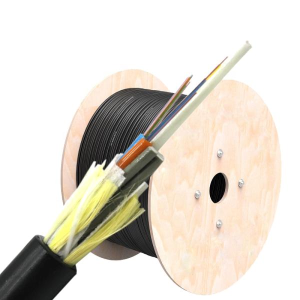 Self Supporting Aerial ADSS Fiber Optic Cable 12 Core 24 Core Span 100m
