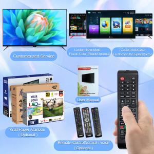 32-65 Inch Frameless Smart TV 4K UHD Android LED