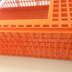 Plastic crates for the transfer of chickens