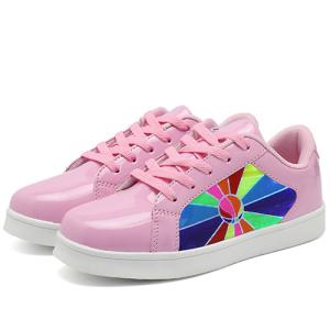 Customizable Black Led Shoes , Led Display Sneakers Woven Fabric Surface