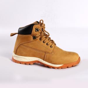 China Steel Industry Middle Cut Safety Shoes With Nubuck Cow Leather Upper And EVA Rubber Outsole on sale