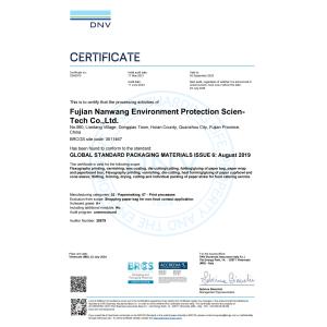 Fujian Nanwang Environment Protection Scien-tech Co., Ltd Certifications