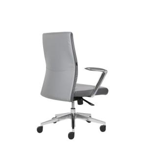 3.2mm 360d PU Leather Revolving Chair Middle Back For Conference