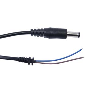 DC Male Plug to Tinned Wire Pigtail Cable 5.5x2.1mm for 12V Power Supply