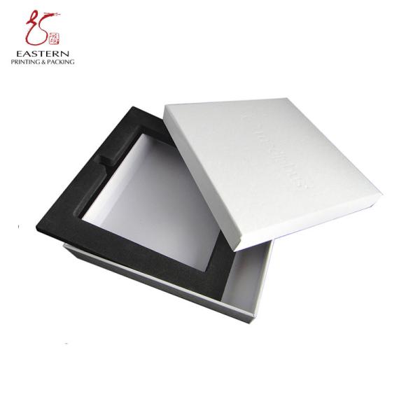 Quality 20cm White Square Cosmetic Packaging Paper Box With Lid for sale
