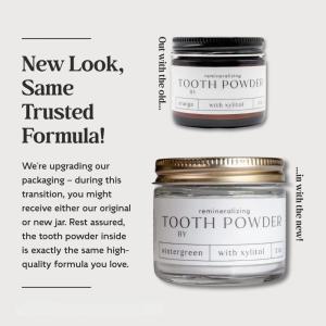 2 Oz Hydroxyapatite Remineralizing Powder For Teeth Fluoride Free Peppermint