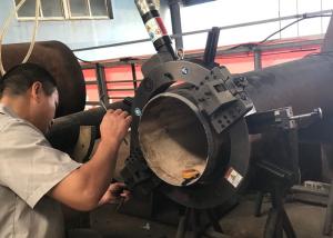 China Split Frame Pneumatic Pipe Cutting And Chamfering Machine Surface Smoothly on sale