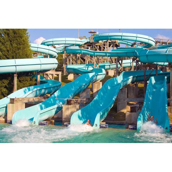 Kids Theme Outdoor Park Sports Games Water Park Design Fiberglass Slides Set Adult Play