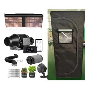 BAVAGREEN WIFI Smart Grow Box Complete Set 120x60x180cm Grow Tent with 240W Samsung LM301H UV IR and Ventilation Fan