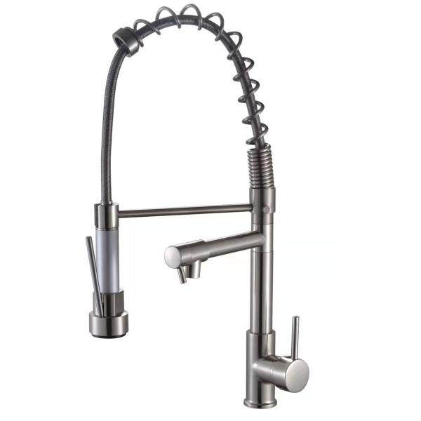 9.5 Inch Spout Reach Kitchen Water Spout Equipped with Pull Down Sprayer
