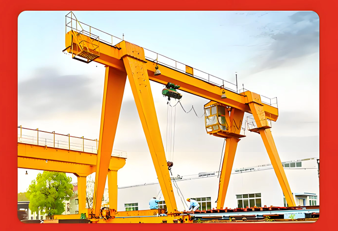 Gantry crane height adjustment mechanism