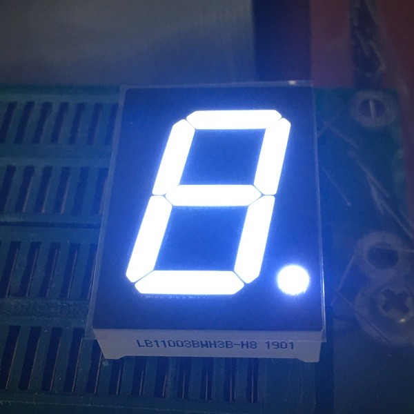 Single Digit Seven Segment Led Display 1 Inch Ultra White For Digital Numeric