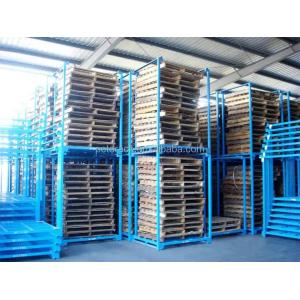 Portable Steel Pallet Stacking Rack Folding Metal Pallet Box Stack Rack