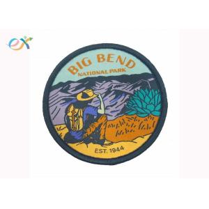 Clothing Iron On Backing Custom Woven Patches , Small Embroidered Patches