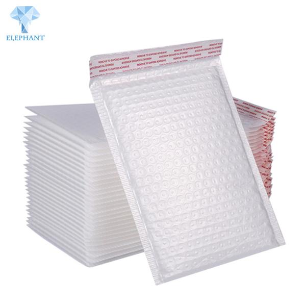 Quality Disposable 4C Printing White Poly Bubble Mailers 6x10'' Eco Friendly for sale
