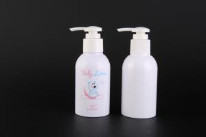 China TST Baby Body Milk 120ml Plastic Bottle PET Hand Wash Bottle With Pump UKLB37 on sale