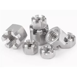 M12 M18 Stainless Steel SUS304 SUS316 Hex Thin Slotted Nut Castle Nut A2 A4