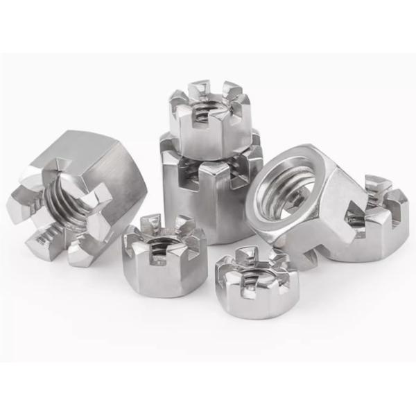 M12 M18 Stainless Steel SUS304 SUS316 Hex Thin Slotted Nut Castle Nut A2 A4