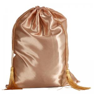 China Multifunctional Satin Drawstring Pouch , Warrens Hair Jewelry Satin Favor Bags on sale
