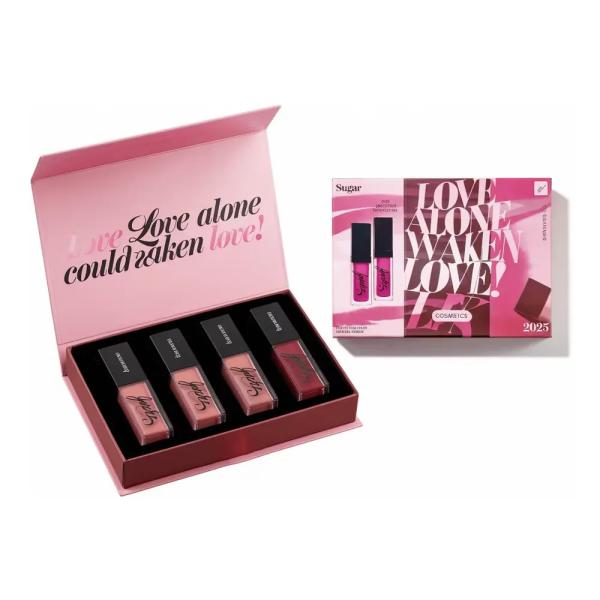 Custom Logo Magnetic Gift Lip Gloss Packaging Box Cosmetic Lipstick Sets Box With EVA Foam