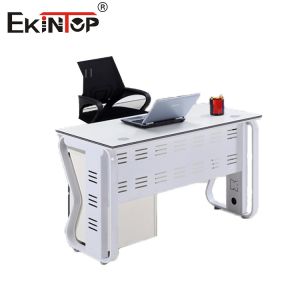Modern Style Office Reception Furniture Metal Frame Desk Customizable