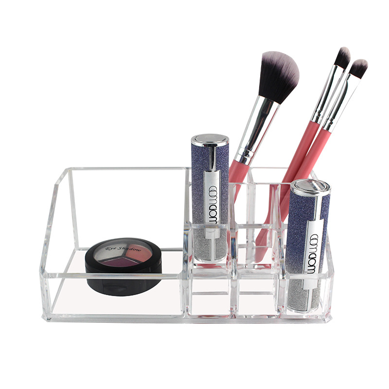 Factory Custom Transparent Acrylic Cosmetic Storage Box Rectangle Lidless Storage Lipstick Makeup Tools Organizer