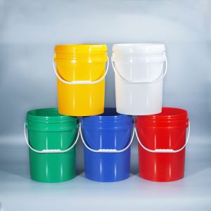 UMETASS 2L Food Grade Clear Plastic Bucket with Printed Lids and Pastic Handle