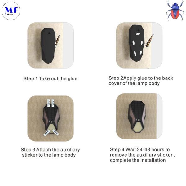 Waterproof Aluminum Ip65 Outdoor Solar Wall Lamp Led Wall Light With Pir Sensor For Villa Park R Garden