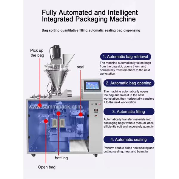 Automatic Stand up Pouch Packaging Machine Kraft Paper Doypack Bags With Zipper