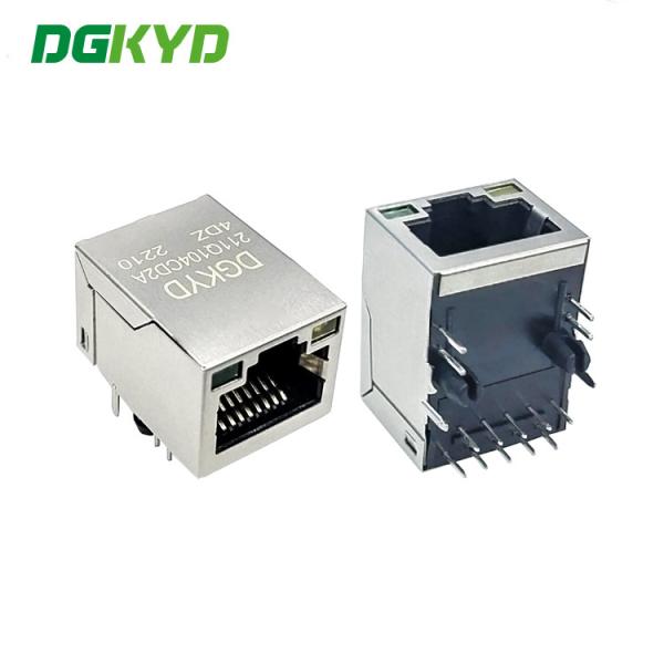 DGKYD211Q104CD2A4DZ Gigabit Single Port Cat6 Ethernet Connector LED 10P8C RJ45