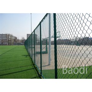 Vinyl Coated Chain Link Fence Fabric Roll , Chain Wire Mesh Fencing With Long