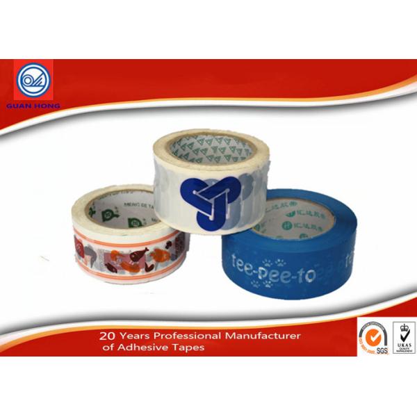 OEM White Printing BOPP Packaging Tape For Box Packing 36mm - 60mm Width